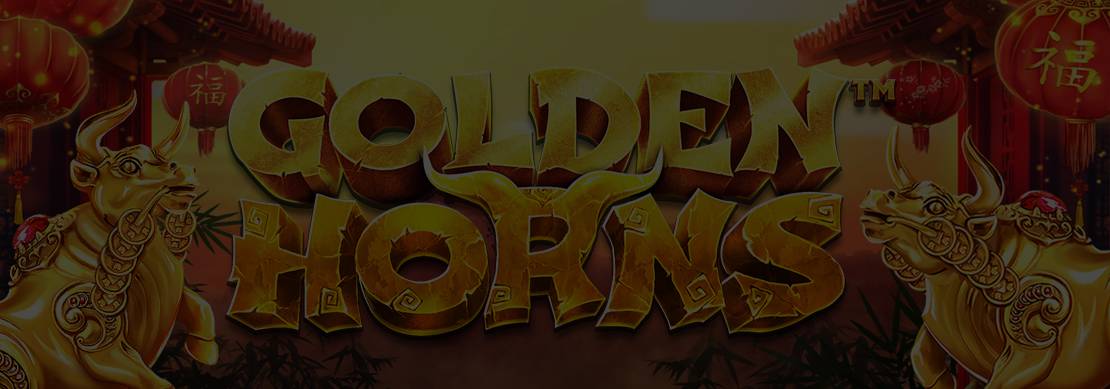logo of the Golden Horns slot at Juicy Stakes Casino