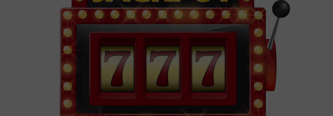 a retro slot machine with three reels showing 777 and the word Jackpot above