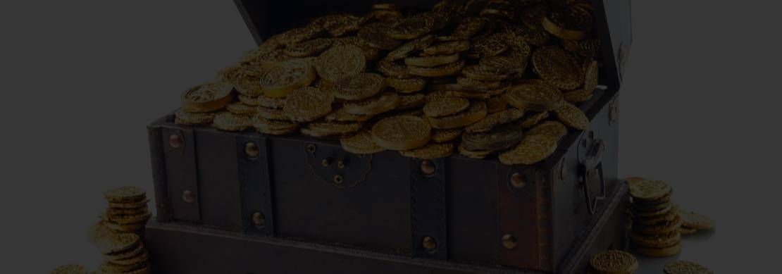 treasure chest full of gold coins